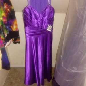 Purple silk dress